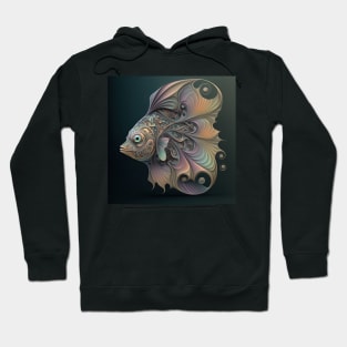 A Fractal Design Featuring A Pastel Fish Hoodie